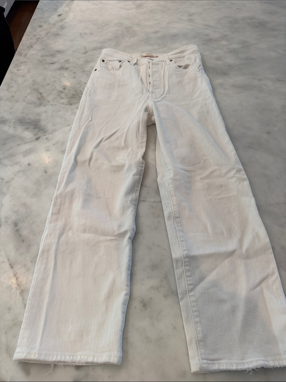 Levi’s White Straight-Leg Jeans